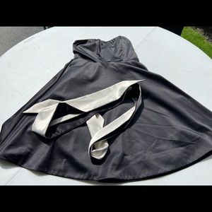 Black and cream party dress.